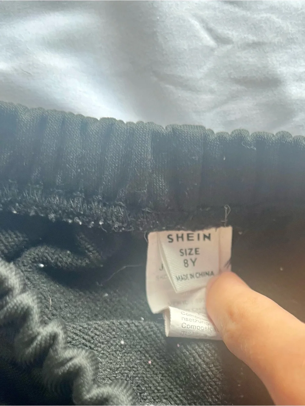 Girls black shorts size 8